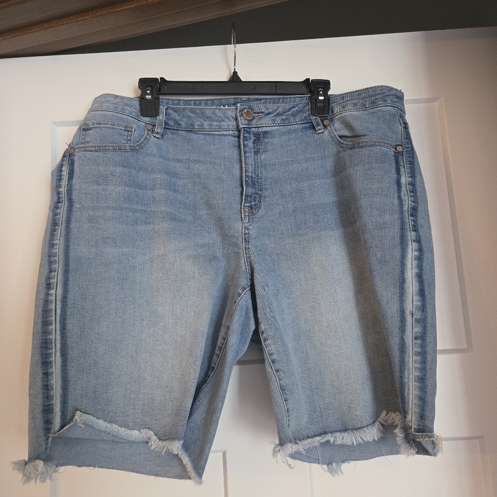 Lane Bryant Light Blue Denim Bermuda Shorts